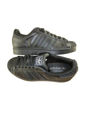 Adidas Men's Superstar II Leather Shoes Core Triple Black Sizes NIB JQ6344